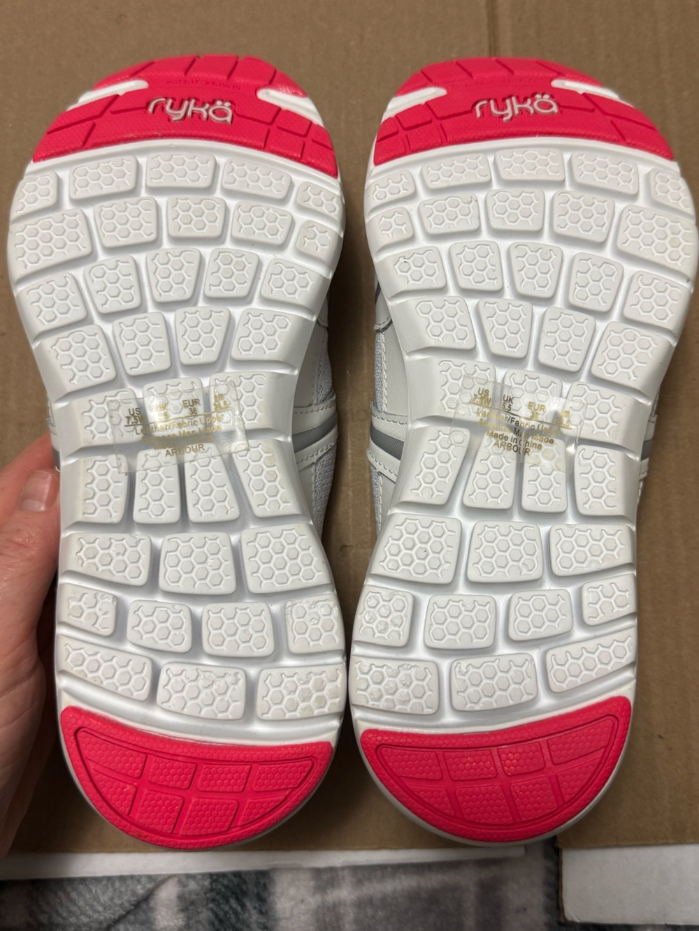 Ryka Arbour Women’s Slip On Walking Shoes Size 7.5 White/Pink/Silver - Picture 4 of 8
